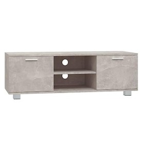 RAUGAJ Centres de divertissement et meubles TV - Meuble TV - Gris béton - 120 x 40,5 x 35 cm - Bois dingénierie