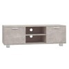 RAUGAJ Centres de divertissement et meubles TV - Meuble TV - Gris béton - 120 x 40,5 x 35 cm - Bois dingénierie