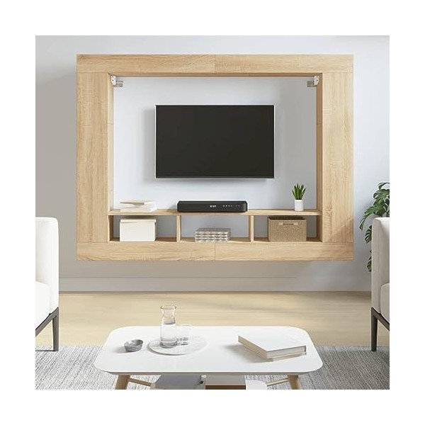Meuble TV de jardin en chêne Sonoma 152 x 22 x 113 cm