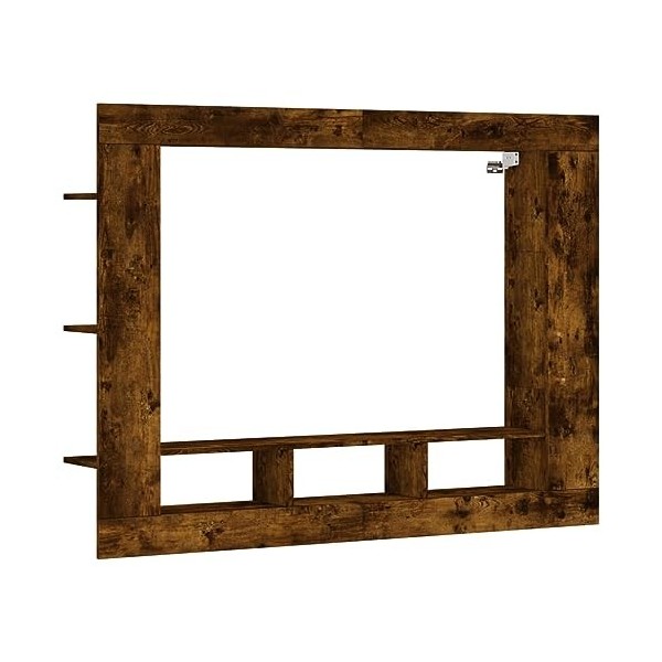 Meuble TV de jardin en chêne fumé 152 x 22 x 113 cm