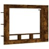 Meuble TV de jardin en chêne fumé 152 x 22 x 113 cm