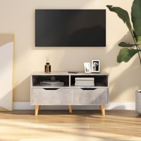 GANDUS Meuble TV Béton Gris 90x40x48,5 cm Bois dingénierie