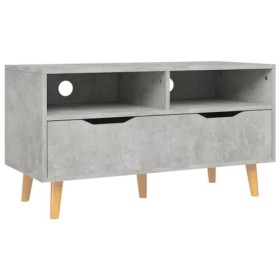 GANDUS Meuble TV Béton Gris 90x40x48,5 cm Bois dingénierie