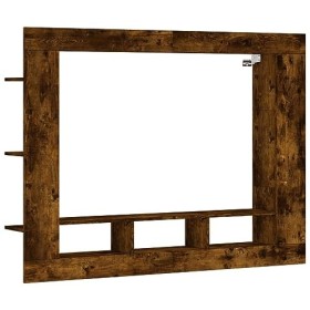 TALCUS Meubles-TV Meuble TV Chêne fumé 152x22x113 cm Bois dingénierie