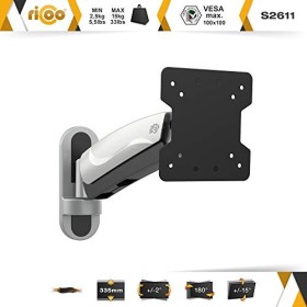 RICOO Support Mural écran PC S2611 Orientable Inclinable Universel 13-32" 33-81cm Fix ation Murale Moniteur LED/LCD/Incurvé