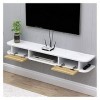 KAXGU Étagère Tv Flottante Console Tv Murale Meuble de Rangement Tv Avec 2 Tiroirs Unité de Rangement Pour Composants Tv Pour