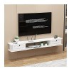 EGOMED Meuble TV Flottant Meuble TV Meuble TV Unités murales pour Salon Meuble TV Meuble Mural Console TV avec Gestion des câ