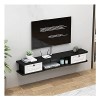 EGOMED Meuble TV Flottant Meuble TV Meuble TV Unités murales pour Salon Meuble TV Meuble Mural Console TV avec Gestion des câ