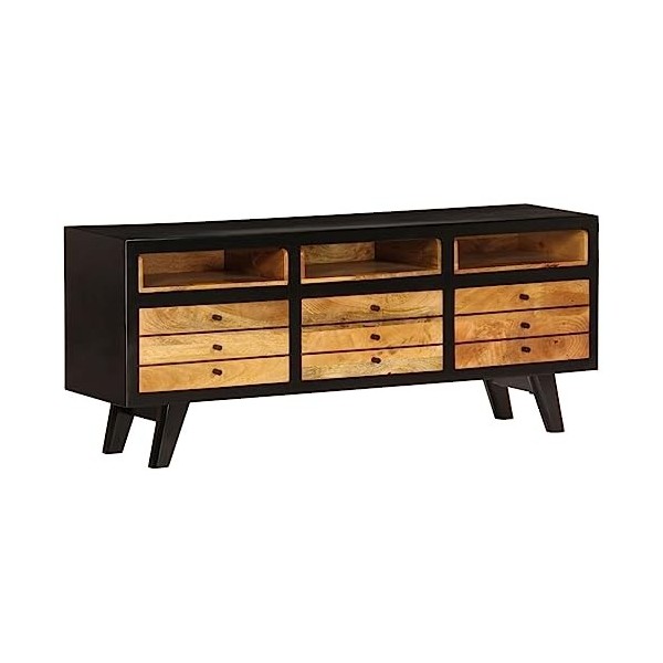 Générique Meuble TV Bois de manguier Massif 120 x 30 x 50 cm,22.6 KG,246326, Meubles, Meubles TV