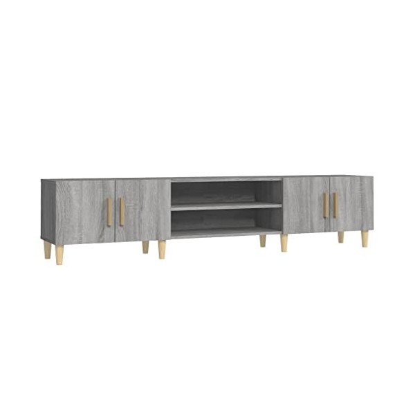 DCRAF Centres de divertissement et supports TV, meuble TV gris Sonoma 180 x 31,5 x 40 cm en bois dingénierie