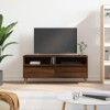 TOYOCC Meuble TV Chêne Marron 100 x 34,5 x 44,5 cm Bois dingénierie