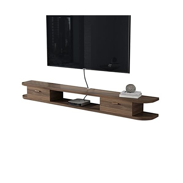 EsEntL Meuble TV Mural Meuble TV Flottant - Centre de Divertissement Mural, étagères de Rangement flottantes, étagère Murale 