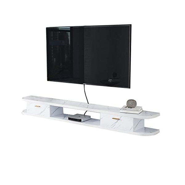 EsEntL Meuble TV Mural Meuble TV Flottant - Centre de Divertissement Mural, étagères de Rangement flottantes, étagère Murale 