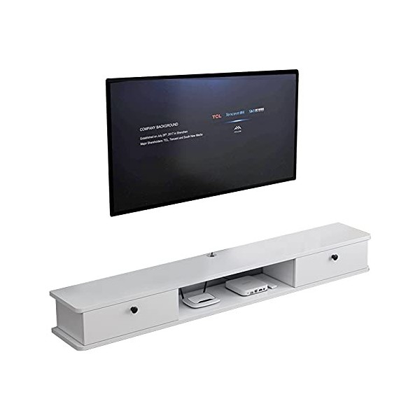 EsEntL Meuble TV Mural, Support TV Flottant, Décodeur, Console Media Center, Facile à Assembler Couleur : E, Taille : 120CM 