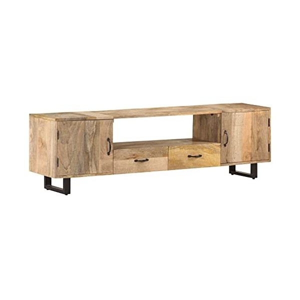 vidaXL Meuble TV Armoire Basse Centre de Divertissement Meuble de Salon Salle de Séjour Maison Intérieur 160x30x45 cm Bois Ma
