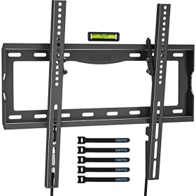 BONTEC Support Mural TV pour Les Écrans Incurvés et Plats LCD/LED/OLED de 26 à 65 Pouces, Support TV Mural Inclinable pour Té