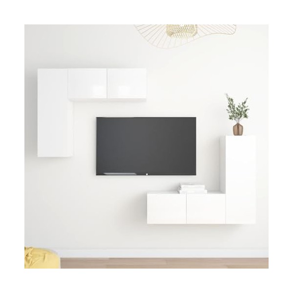 VEEKI Meuble TV, Meuble TV Suspendu, Meuble, Meuble TV avec Rangement,Meuble Industriel, Convient pour Salon ou Chambre, Ense