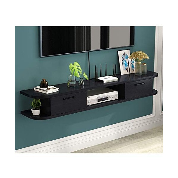 Moderne Montage Mural TV Console Flottant Support TV Media Audio/Vidéo Console de Divertissement Centre étagère de Rangement 