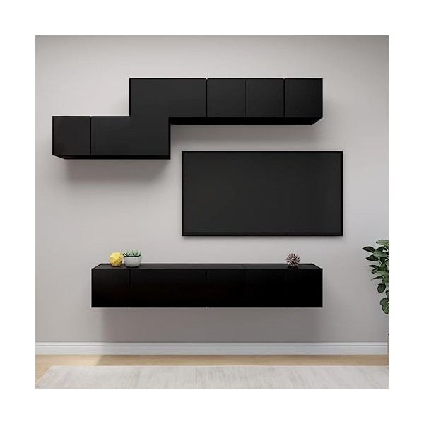 Meuble TV, Meuble TV Suspendu, Meuble TV Blanc, Meuble TV Industriel, Meubles de Salon, Salon, Chambre, Cadre en Acier, vidaX
