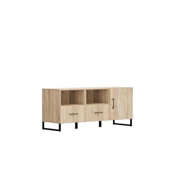 BLACK RED WHITE® Modeo Meuble TV bas - Style scandinave et moderne - 150 x 48 cm - Pour salon, salle à manger