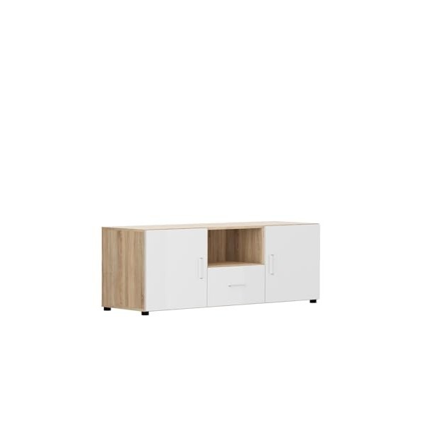 BLACK RED WHITE® Modeo Meuble TV bas - Style scandinave et moderne - 150 x 48 cm - Pour salon, salle à manger