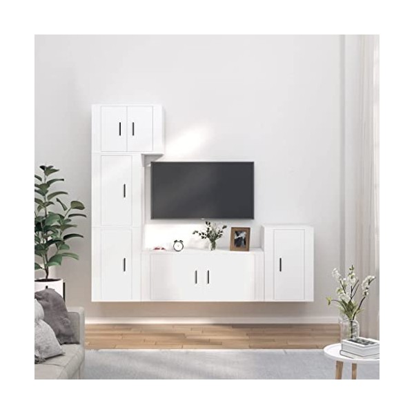 VEEKI Meuble TV, Meuble TV Suspendu, Meuble TV Industriel, Meuble TV Bois, Meuble Chambre, Convient pour Salon ou Chambre, En