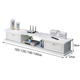 Brooke shop Décoration murale de fond de meuble TV suspendu, support de rangement multimédia pour décodeur, gain de place, ti
