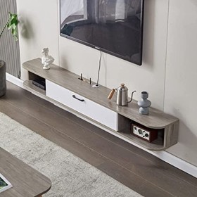 KAXGU Meuble Tv Mural Console Multimédia Murale, Meuble Mural Flottant Pour Meuble Tv, Étagère de Rangement Multimédia Pour S
