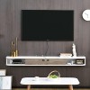 KAXGU Meuble Tv Mural Console Multimédia Murale, Meuble Mural Flottant Pour Meuble Tv, Étagère de Rangement Multimédia Pour S