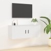 CIADAZ Meuble TV Mural Blanc 100x34,5x40 cm,Meuble TV,Meuble TV Moderne,Meuble de Salon