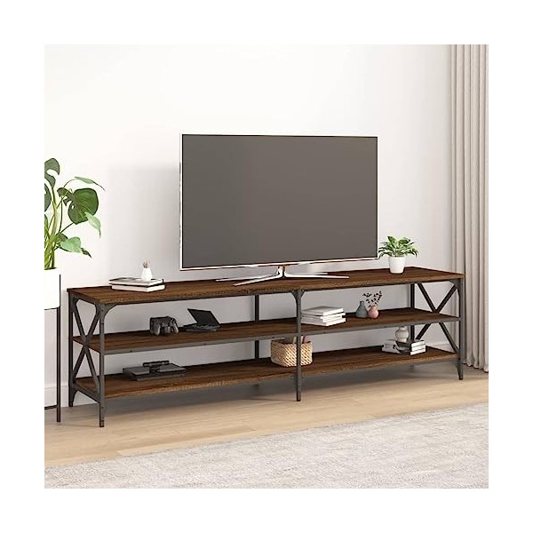 DCRAF Centres de divertissement et meubles TV, meuble TV en chêne marron, 180 x 40 x 50 cm, bois dingénierie