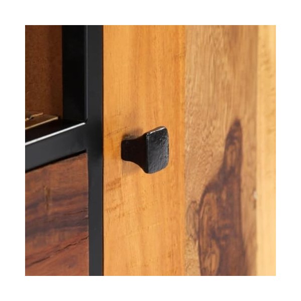 CARESHINE Meuble TV en Bois récupéré de Style Industriel - Armoire multimédia en Bois Massif - Console TV Rustique - Centre d