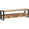 FAMIROSA Meuble TV 150x30x45 cm Bois Solide de Manguier