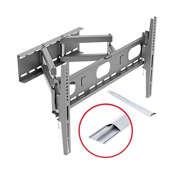 OKSI Support Mural pour TV et écrans 32" 81 cm - 55" 140 cm - Inclinaison de Mouvement +/- 15° - Distance maximale du Mur