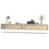 Vladon Ensemble de 2 Set Meuble TV Lana 120, lowboards de 120 x 29 x 37 cm chacun avec Beaucoup despace de Rangement, Caisso