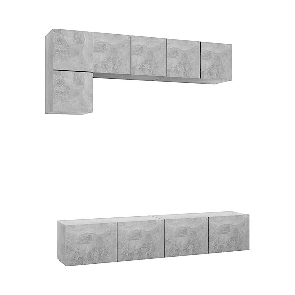 VEEKI Meuble TV, Meuble TV Suspendu, Meuble, Meuble TV avec Rangement，Meuble Industriel, Convient pour Salon ou Chambre, Ense