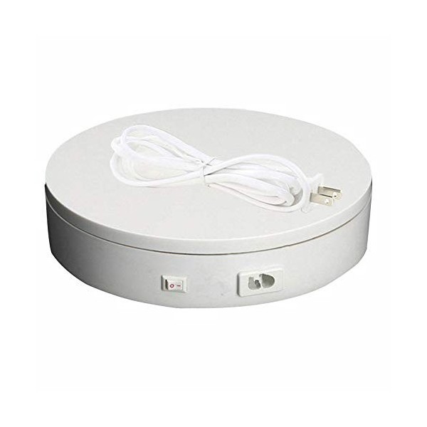 LINGOSHUN Présentoir de Produit de Plate-Forme Rotative Automatique à 360° Plateau Tournant Electrique,220V Présentoir Rotati