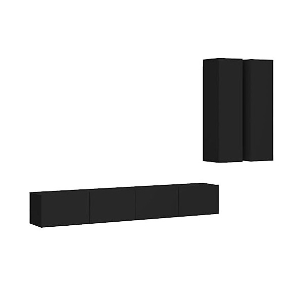 Meuble TV,Étagère TV Flottante, Support de Télévision Flottant Fixé au Mur Centre de Console Multimédia de Divertissement Gra