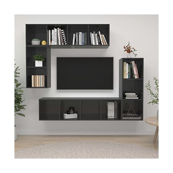 VEEKI Meuble TV, Meuble TV Suspendu, Meuble TV Industriel, Meuble TV Bois, Meuble Chambre, Convient pour Salon ou Chambre, En