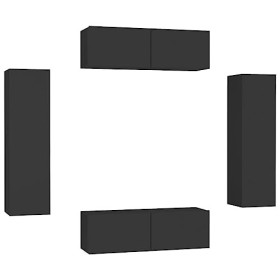 WREWING Meuble TV,Bas Table TV Support de Télévision en Bois pour Salon Chambre Salle à Manger,Support pour Téléviseur Jusqu’