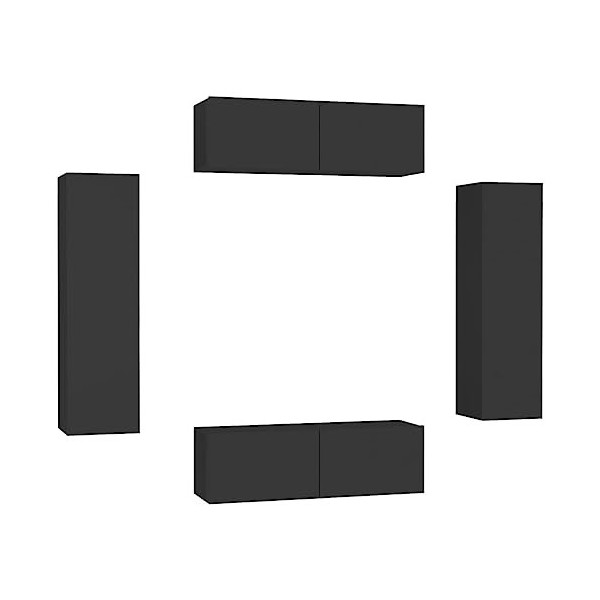 WREWING Meuble TV,Bas Table TV Support de Télévision en Bois pour Salon Chambre Salle à Manger,Support pour Téléviseur Jusqu’