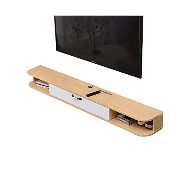 Console Multimédia Meuble TV Murale, Unité De Rangement Pour Étagère Pour Décodeur TV Flottante De 39,3/47,2 Po Avec Tiroir D
