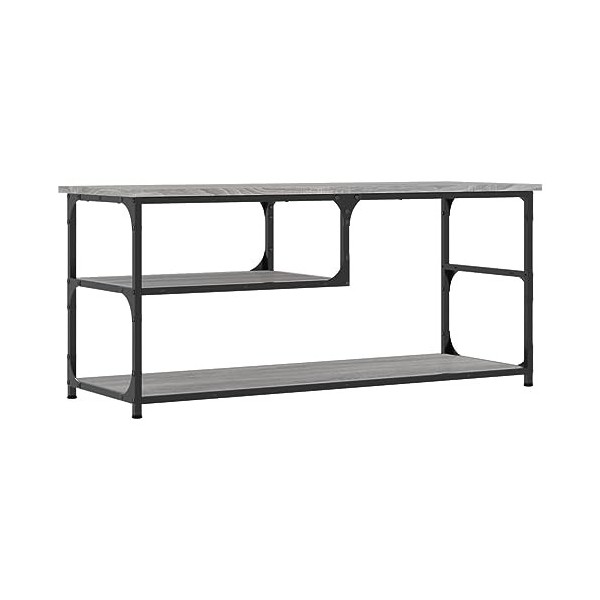 WREWING Meuble TV,Support pour Téléviseur Jusqu’à 50-80 Pouces,Table Télé avec Étagères Réglables,Bas Table TV Support de Tél