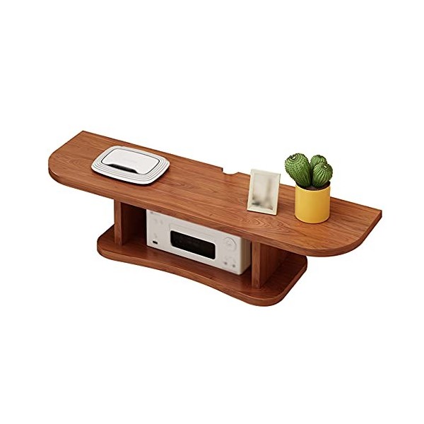 RUtavm Meuble TV Flottant, étagère TV Murale, matériau de Panneau Haute densité, Meuble TV Flottant avec Trou de Fil, pour Le