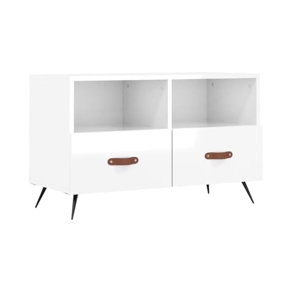 vidaXL Meuble TV Chêne fumé 80x36x50 cm Bois dingénierie