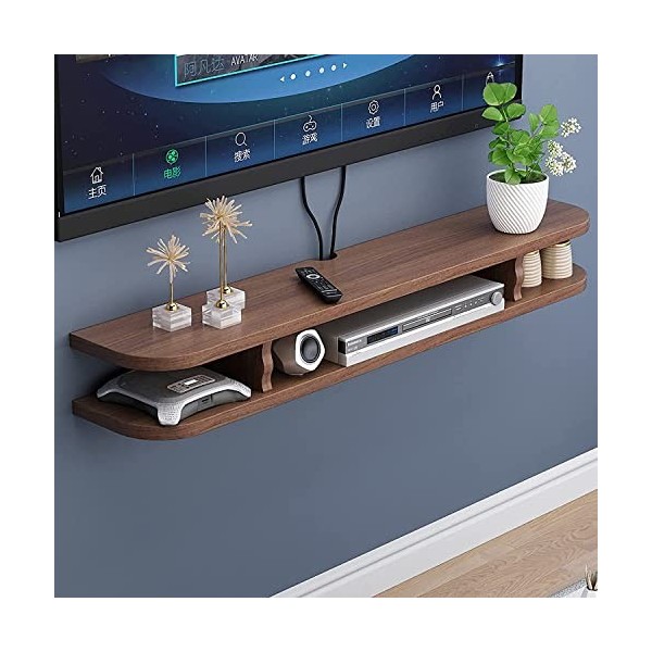 LILUKO Meuble TV Flottant YJ Meuble TV Flottant, Étagère Flottante Meuble TV Mural Étagère de Rangement Multimédia pour Décod