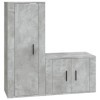 TALCUS Home Hardware Businese Meuble TV 2 pièces en bois Gris béton