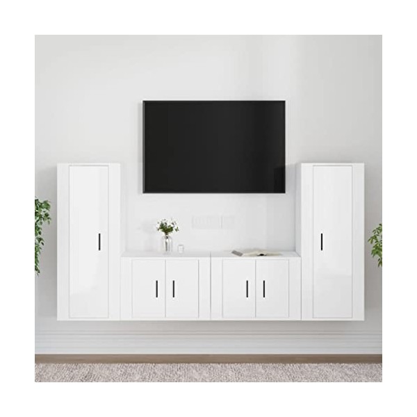 VEEKI Meuble TV, Meuble TV Suspendu, Meuble TV Industriel, Meuble TV Bois, Meuble Chambre, Convient pour Salon ou Chambre, En