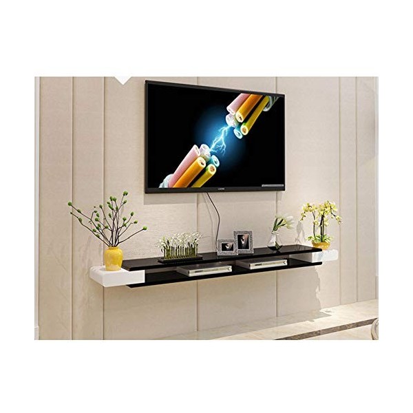 Brooke shop Étagère flottante, étagère de rangement murale pour meuble TV mural, étagère ouverte avec tiroirs, pour décodeur 