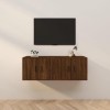 TALCUS Home Hardware Businese Meuble TV mural 2 pièces Chêne marron 57 x 34,5 x 40 cm